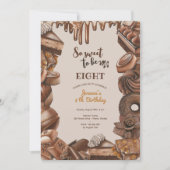 Chocolade lief verjaardagsfeestje kaart (Voorkant)