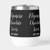 Chocolade Liefhebber Witte Script Gepersonaliseerd (Voorkant)