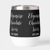 Chocolade Liefhebber Witte Script Gepersonaliseerd (Achterkant)