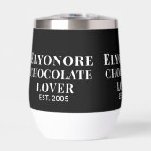 Chocolade Liefhebber Witte Script Gepersonaliseerd (Voorkant)