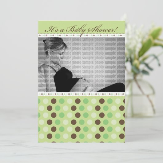 Chocolade Limoen Baby shower Kaart (Staand voorkant)