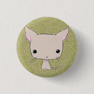 Chocolade lolkitty (poladotdruk van ledematen) ronde button 3,2 cm