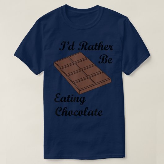 Chocolade Lover Cacao Eating Chocolade T-shirt (Design voorkant)