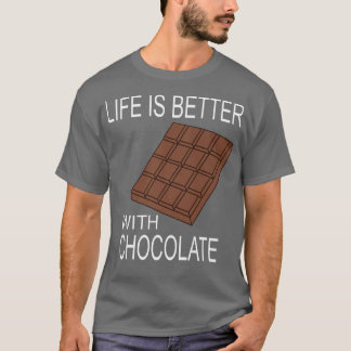 Chocolade Lover Life met chocolade Delicious Trea T-shirt