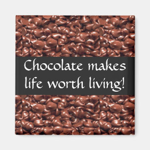 Chocolade maakt het leven met levende wezens magneet