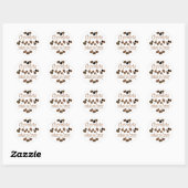 Chocolade maakt me gelukkig ronde sticker (Vel)