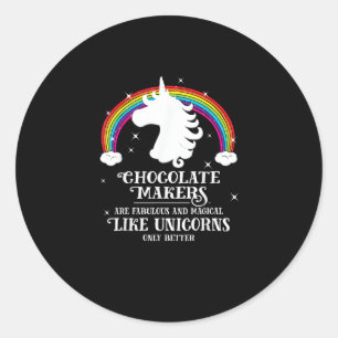 Chocolade Maker Fabulous Magisch Als Eenhoorns Pre Ronde Sticker