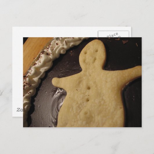 Chocolade Man Pie Briefkaart (Voorkant / Achterkant)