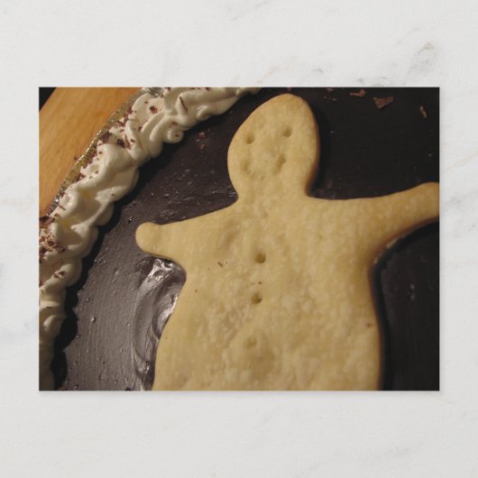 Chocolade Man Pie Briefkaart (Voorkant)