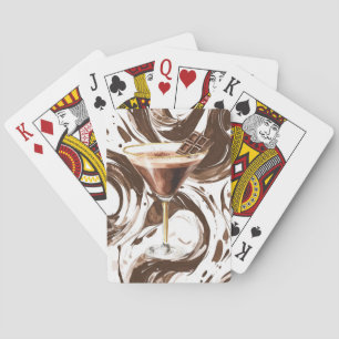 Chocolade Martini Drank Pokerkaarten