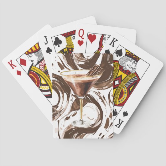 Chocolade Martini Drank Pokerkaarten (Achterkant)