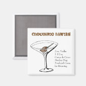 Chocolade Martini recept magneet (Voorkant / Achterkant)