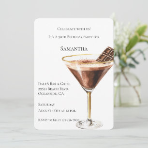 Chocolade Martini Verjaardag Kaart