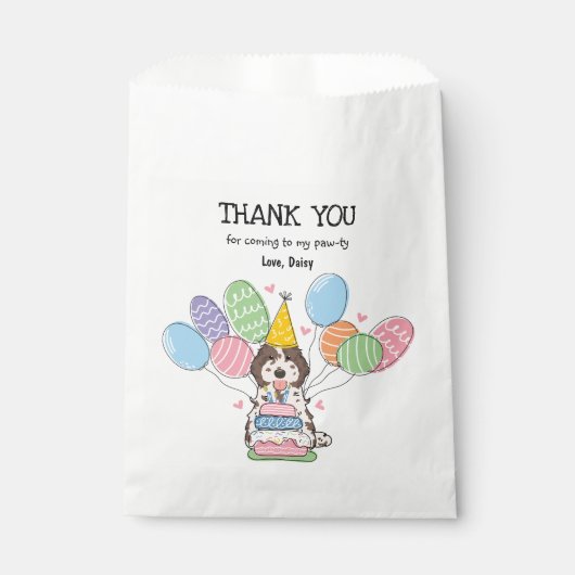 Chocolade Merle Cockapoo Cavapoo Verjaardagsfeest Bedankzakje (Voorkant)