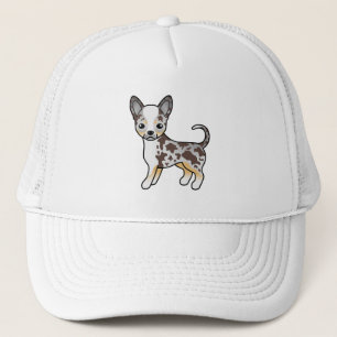 Chocolade Merle Gladharige Chihuahua Cartoon Hond Trucker Pet