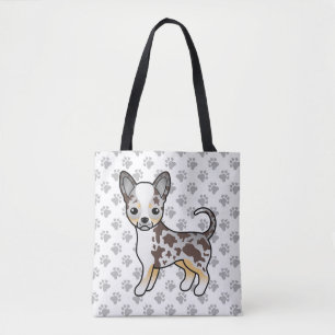 Chocolade Merle Gladharige Chihuahua Hond & Pootje Draagtas