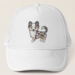 Chocolade Merle Lange Vacht Chihuahua Cute Hond Trucker Pet