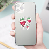 chocolade met aardbei sticker (Telefoon)