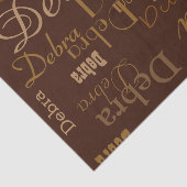 Chocolade met de naam Patroon Tissuepapier (Detail)