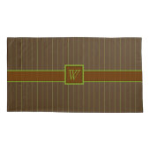 Chocolade met Limoen Pinstripes Kussen Hoesje Kussensloop (Achterkant)