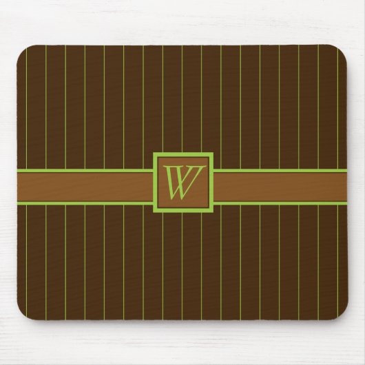 Chocolade met Limoen Pinstripes Mousepad Muismat (Voorkant)