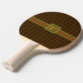 Chocolade met Limoen Pinstripes Ping Pong Paddle Tafeltennisbatje (Voorkant Gekanteld)