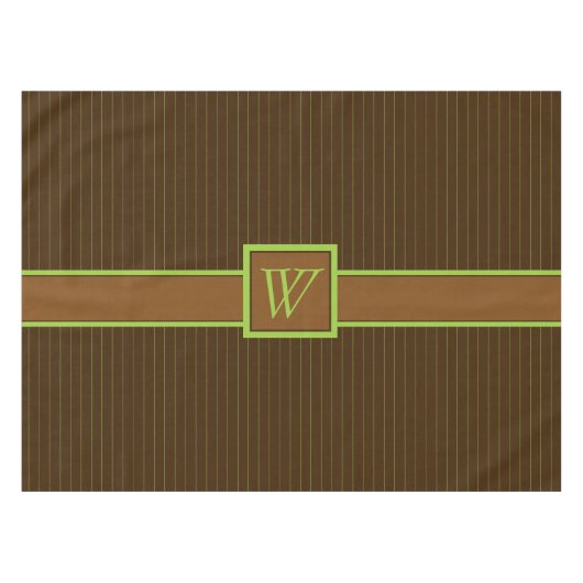 Chocolade met Limoen Pinstripes Tafelkleed (Voorkant (Horizontaal))