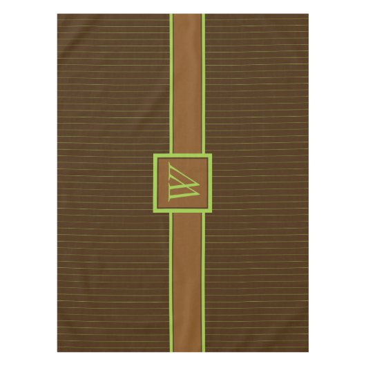 Chocolade met Limoen Pinstripes Tafelkleed (Voorkant)