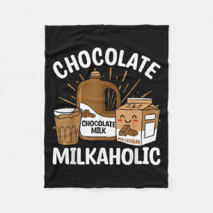 Chocolade Milkaholic Milk Food Eater Liefhebber Ci Fleece Deken