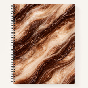 Chocolade Milkshake Marmer Textuur Notitieboek