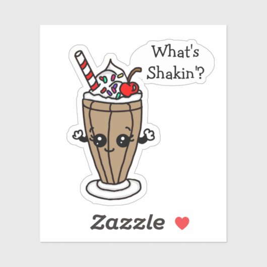 Chocolade Milkshake What's Shakin" Sticker (Vel)