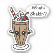 Chocolade Milkshake What's Shakin" Sticker (Voorkant)