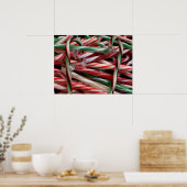 Chocolade Mint Candy Canes Vakantie Feestelijk Poster (Keuken)