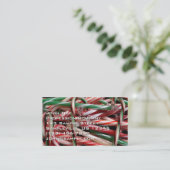 Chocolade Mint Candy Canes Vakantie Feestelijk Visitekaartje (Staand voorkant)