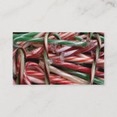 Chocolade Mint Candy Canes Vakantie Feestelijk Visitekaartje (Achterkant)