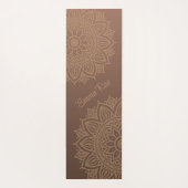 Chocolade Mocha Mandala Gradient Yogamat (Achterkant)