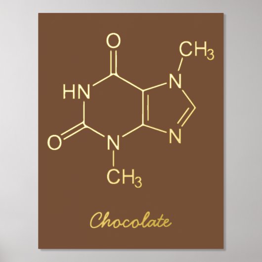 Chocolade Molecule Folie Afdrukken (Voorkant)