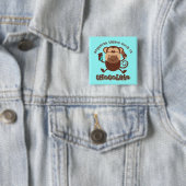 Chocolade Monkey Vierkante Button 5,1 Cm (In situ)