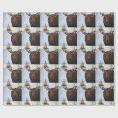 Chocolade Moose Cadeaupapier (Vlak)