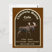 Chocolade Moose Cafe Briefkaart (Voorkant / Achterkant)