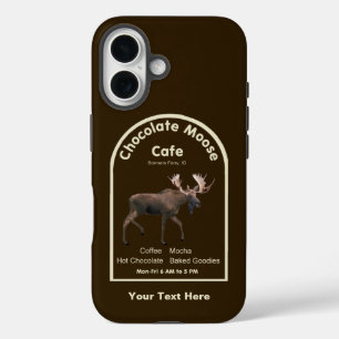 Chocolade Moose Cafe iPhone 16 Hoesje