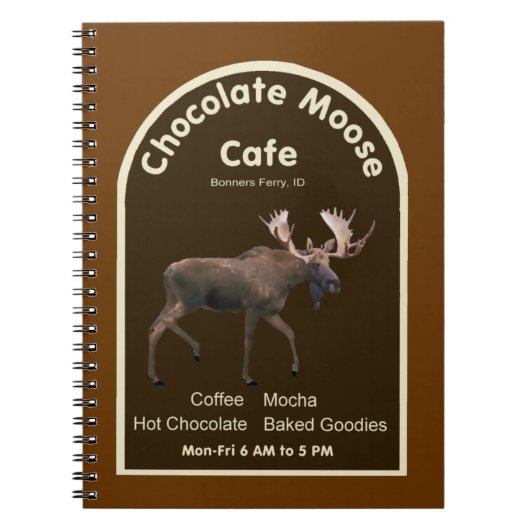 Chocolade Moose Cafe Notitieboek (Voorkant)