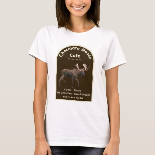Chocolade Moose Cafe T-shirt (Voorkant)
