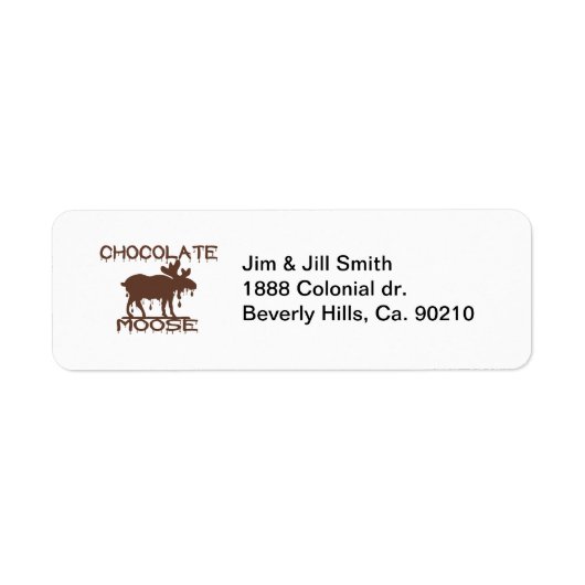Chocolade Moose Etiket (Voorkant)