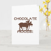 Chocolade Moose Kaart (Gele Bloem)