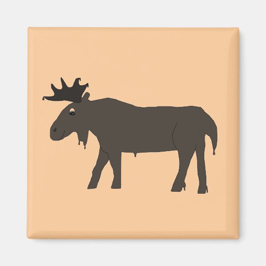 Chocolade Moose magnet Magneet (Voorkant)