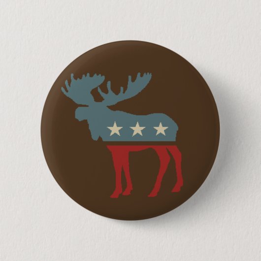 Chocolade Moose Ronde Button 5,7 Cm (Voorkant)