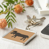 Chocolade Moose sleutelhanger (Zijkant)