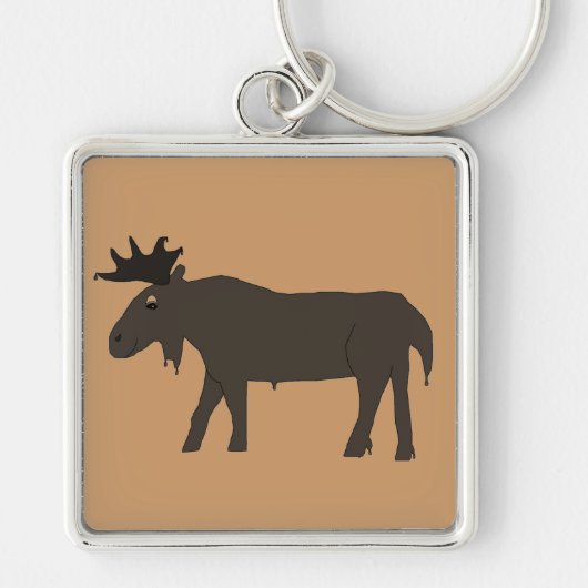 Chocolade Moose sleutelhanger (Voorkant)