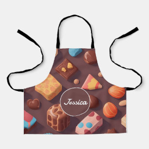 Chocolade Mozaïek Kleurrijk Gepersonaliseerd Patro Schort